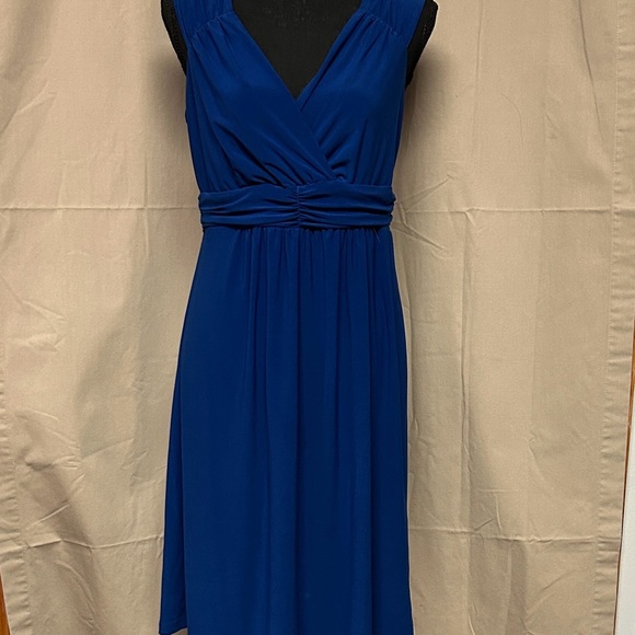 NWT NY Collection Deep Blue Midi Dress size M - Picture 1 of 13